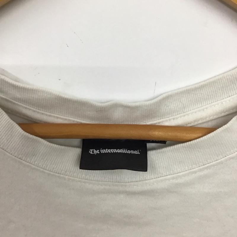 ザ インターナショナル The Internatiiional Tシャツ 半袖 半袖カットソー プリントTシャツ クルーネックカットソー XL プリント 白 / ホワイト / white メンズ USED 古着 中古 10153282