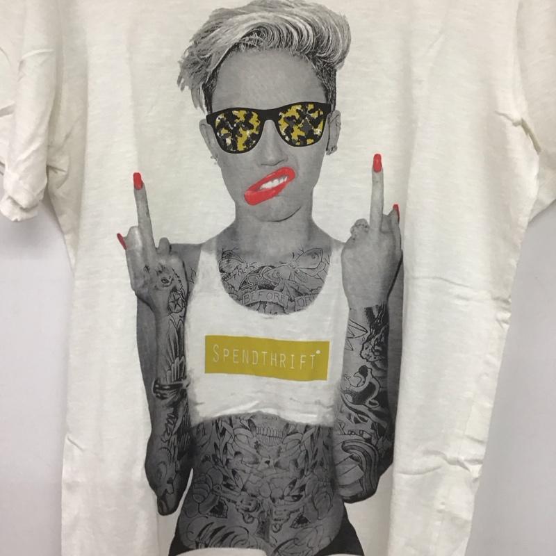 スペンド SPEND Tシャツ 半袖 半袖カットソー プリントTシャツ クルーネックカットソー L プリント 白 / ホワイト / white メンズ USED 古着 中古 10153283