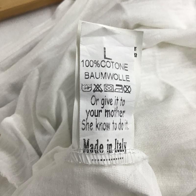 スペンド SPEND Tシャツ 半袖 半袖カットソー プリントTシャツ クルーネックカットソー L プリント 白 / ホワイト / white メンズ USED 古着 中古 10153283