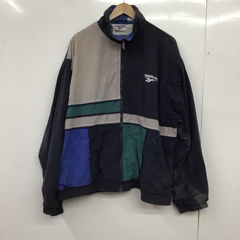 リーボック Reebok ジャケット、上着 ジャンパー、ブルゾン ジップアップジャケット ナイロンジャケット アウター XXL ロゴ、文字 マルチカラー / マルチカラー / multicolor メンズ USED 古着 中古 10153287