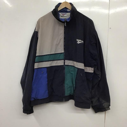 リーボック Reebok ジャケット、上着 ジャンパー、ブルゾン ジップアップジャケット ナイロンジャケット アウター XXL ロゴ、文字 マルチカラー / マルチカラー / multicolor メンズ USED 古着 中古 10153287
