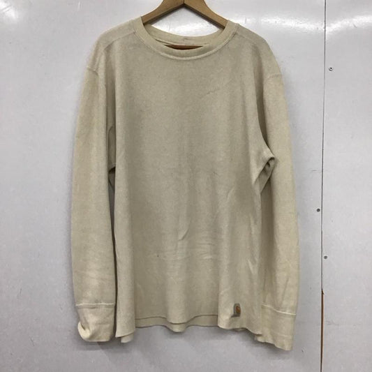 カーハート Carhartt カットソー 長袖 長袖カットソー クルーネックカットソー 無地カットソー L 無地 ベージュ / ベージュ / beige メンズ USED 古着 中古 10153289