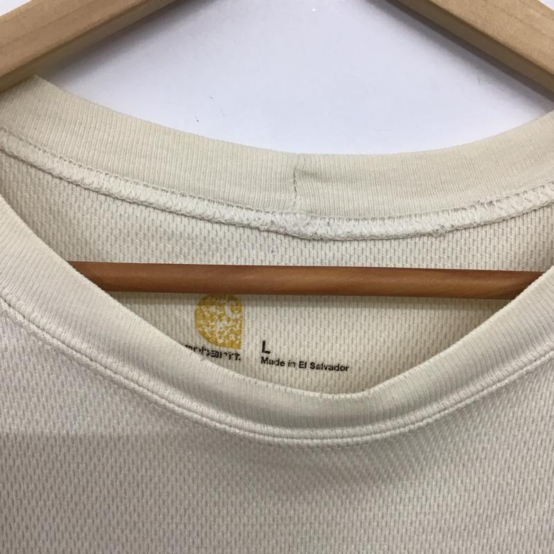 カーハート Carhartt カットソー 長袖 長袖カットソー クルーネックカットソー 無地カットソー L 無地 ベージュ / ベージュ / beige メンズ USED 古着 中古 10153289