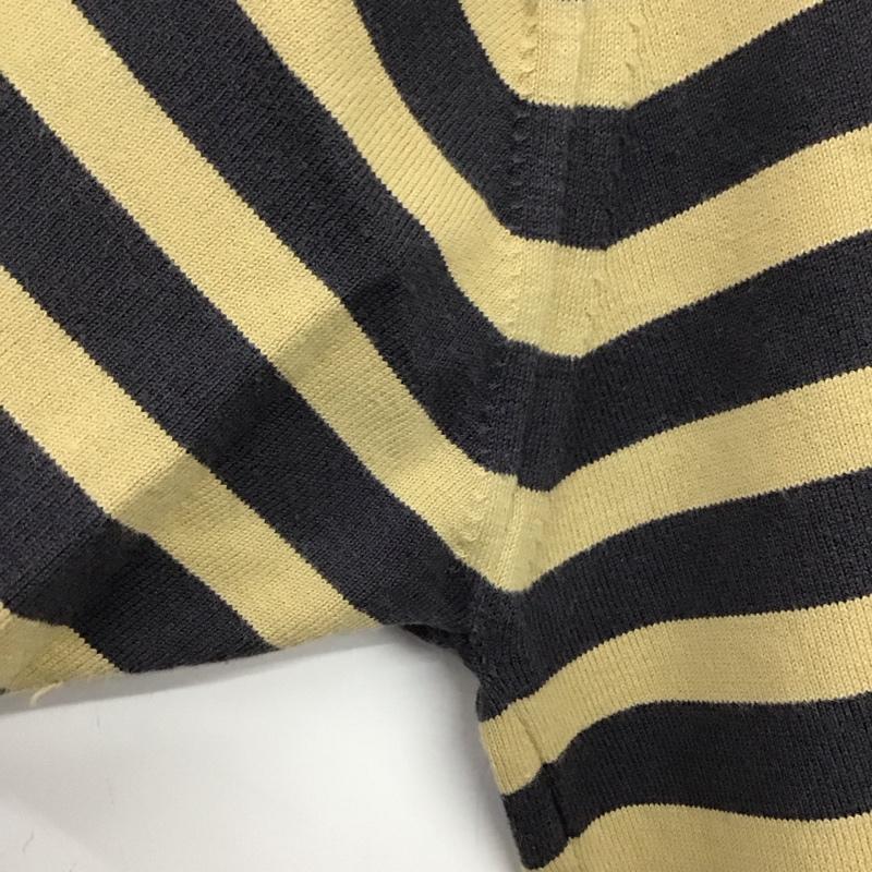 ザラ ZARA Tシャツ 半袖 半袖カットソー プリントTシャツ クルーネックカットソー M ボーダー柄 ベージュ / ベージュ / beige X 紺 / ネイビー / navy メンズ USED 古着 中古 10153290