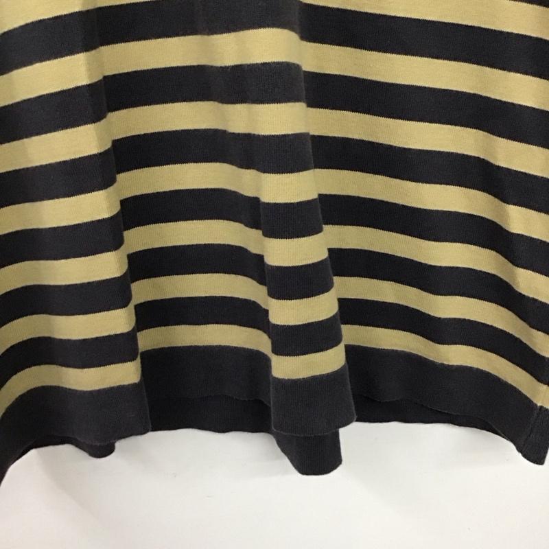 ザラ ZARA Tシャツ 半袖 半袖カットソー プリントTシャツ クルーネックカットソー M ボーダー柄 ベージュ / ベージュ / beige X 紺 / ネイビー / navy メンズ USED 古着 中古 10153290