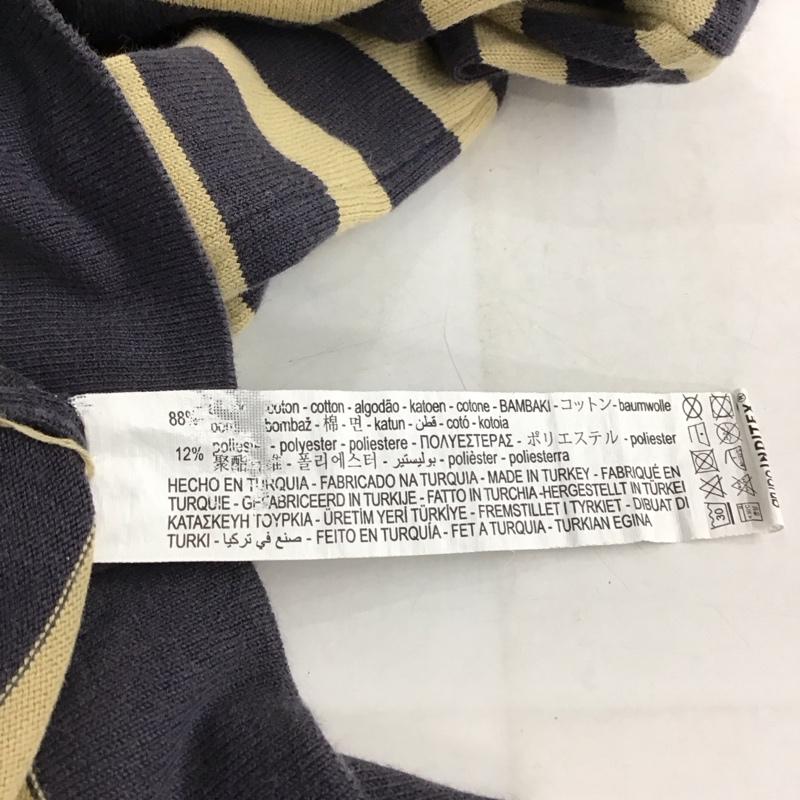 ザラ ZARA Tシャツ 半袖 半袖カットソー プリントTシャツ クルーネックカットソー M ボーダー柄 ベージュ / ベージュ / beige X 紺 / ネイビー / navy メンズ USED 古着 中古 10153290