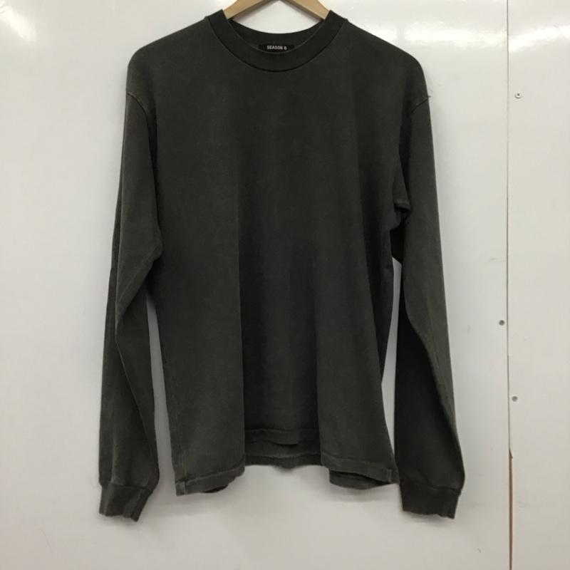 イージー シーズン6 YEEZY SEASON 6 カットソー 長袖 長袖カットソー 無地カットソー クルーネック XS 無地 ダークグレー / ダークグレー / メンズ USED 古着 中古 10153293
