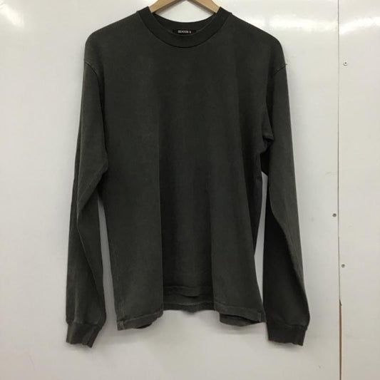 イージー シーズン6 YEEZY SEASON 6 カットソー 長袖 長袖カットソー 無地カットソー クルーネック XS 無地 ダークグレー / ダークグレー / メンズ USED 古着 中古 10153293