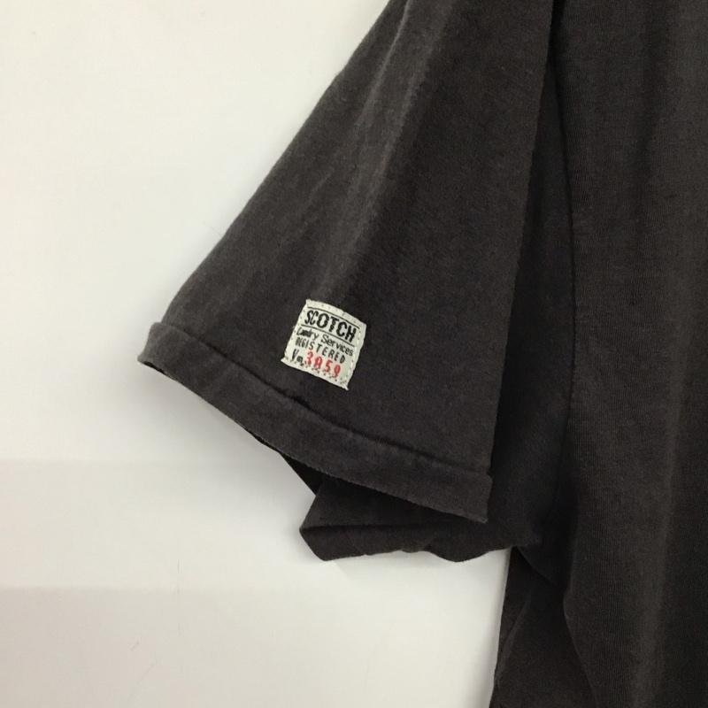 スコッチアンドソーダ SCOTCH＆SODA Tシャツ 半袖 半袖カットソー プリントTシャツ クルーネックカットソー M プリント ダークグレー / ダークグレー / メンズ USED 古着 中古 10153296