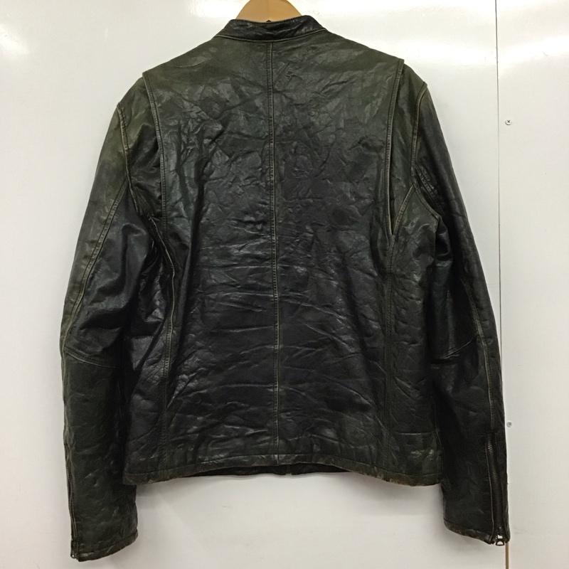 リーバイス Levi s ジャケット、上着 ジャンパー、ブルゾン レザージャケット ジップアップジャケット アウター S 無地 ダークグレー / ダークグレー / メンズ USED 古着 中古 10153299