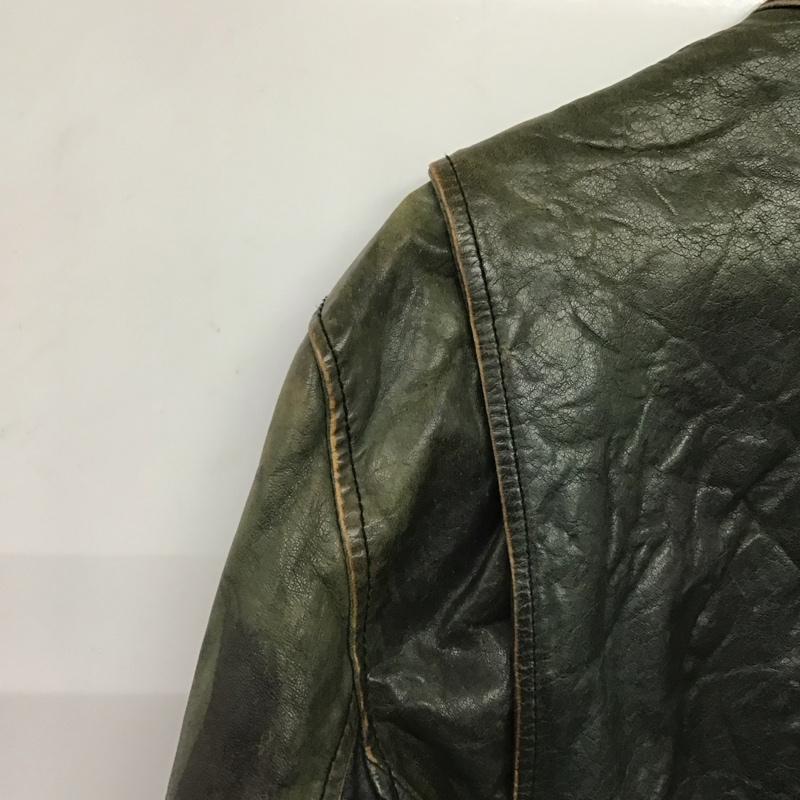 リーバイス Levi s ジャケット、上着 ジャンパー、ブルゾン レザージャケット ジップアップジャケット アウター S 無地 ダークグレー / ダークグレー / メンズ USED 古着 中古 10153299