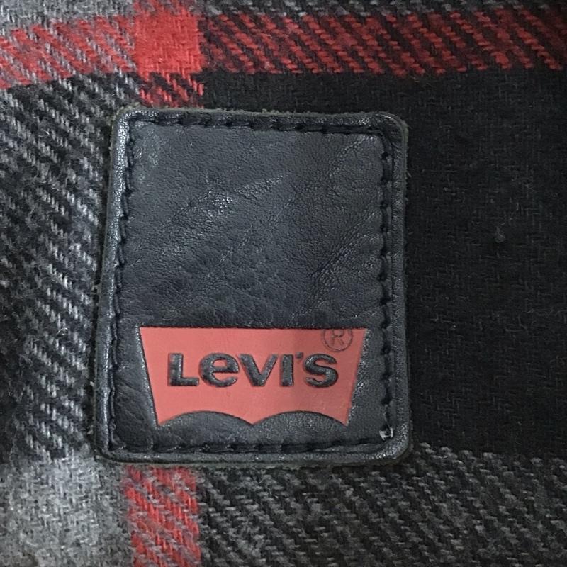 リーバイス Levi s ジャケット、上着 ジャンパー、ブルゾン レザージャケット ジップアップジャケット アウター S 無地 ダークグレー / ダークグレー / メンズ USED 古着 中古 10153299