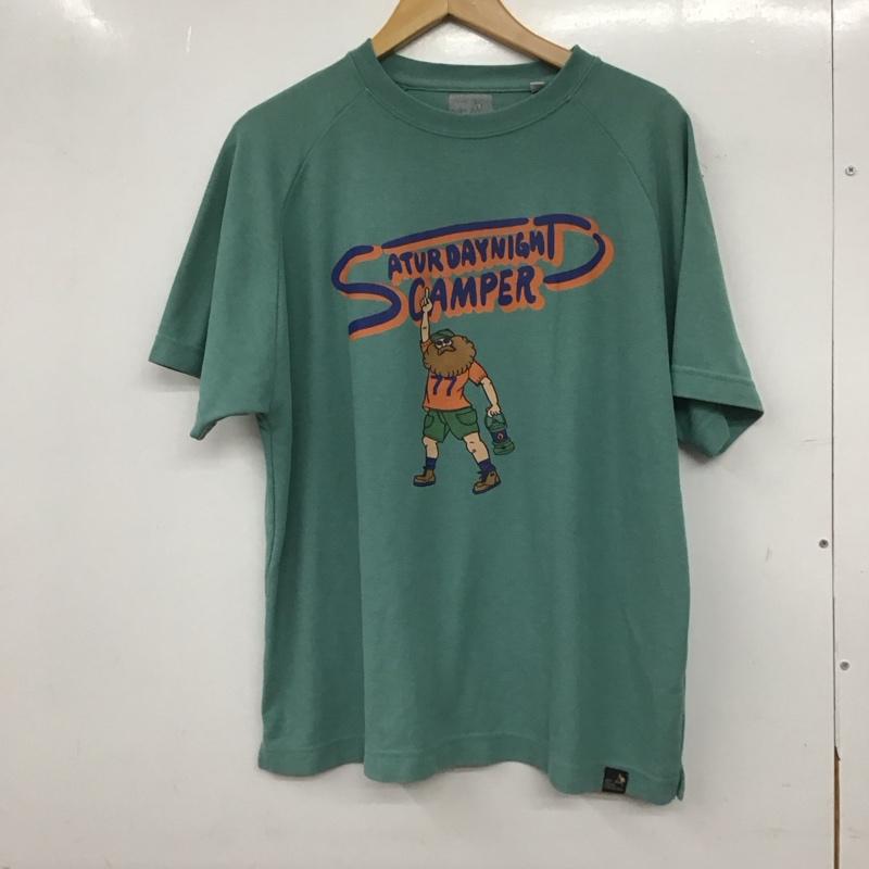 ゴースローキャラバン go slow caravan Tシャツ 半袖 半袖カットソー プリントTシャツ クルーネックカットソー 4 プリント 薄緑 / ライトグリーン / メンズ USED 古着 中古 10153309