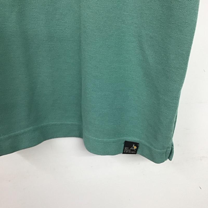 ゴースローキャラバン go slow caravan Tシャツ 半袖 半袖カットソー プリントTシャツ クルーネックカットソー 4 プリント 薄緑 / ライトグリーン / メンズ USED 古着 中古 10153309