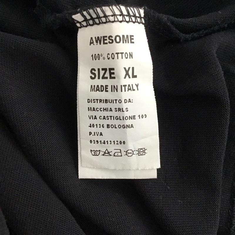 awesome awesome Tシャツ 半袖 半袖カットソー プリントTシャツ クルーネックカットソー XL プリント 黒 / ブラック / black メンズ USED 古着 中古 10153310