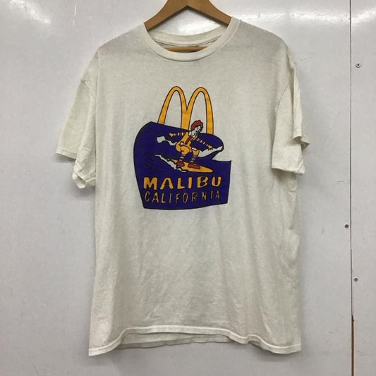 ギルダン GILDAN Tシャツ 半袖 半袖カットソー プリントTシャツ クルーネックカットソー L プリント 白 / ホワイト / white メンズ USED 古着 中古 10153313