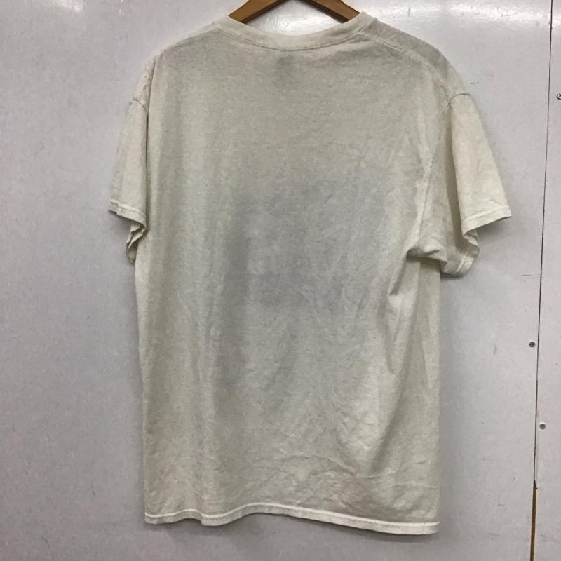ギルダン GILDAN Tシャツ 半袖 半袖カットソー プリントTシャツ クルーネックカットソー L プリント 白 / ホワイト / white メンズ USED 古着 中古 10153313