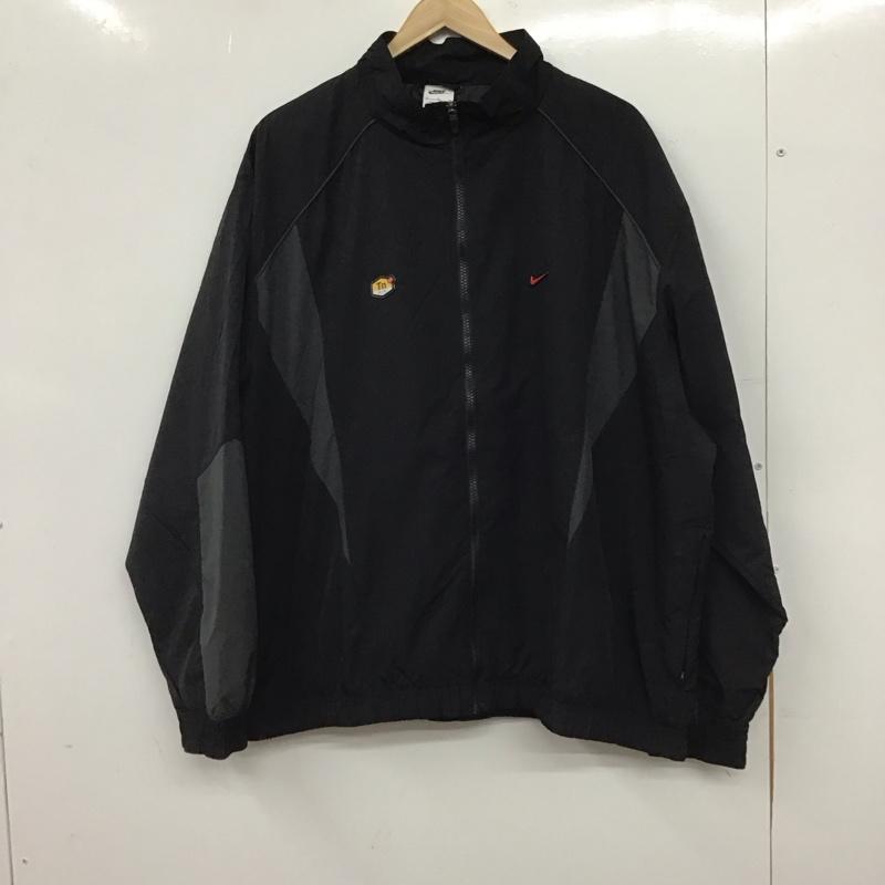 ナイキ NIKE ジャケット、上着 ジャンパー、ブルゾン hv6516-011 ウーヴントラックL/Sトップ ジップアップジャケット XL ロゴ、文字 黒 / ブラック / black メンズ USED 古着 中古 10153315