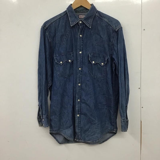 ブルーブルー BLUE BLUE シャツ、ブラウス 長袖 長袖シャツ デニムシャツ カラーシャツ 2 無地 インディゴ / インディゴ / Indigo メンズ USED 古着 中古 10153321