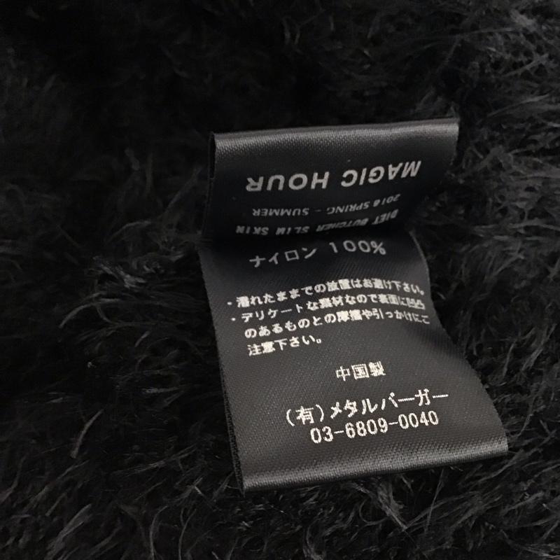 ダイエットブッチャー スリムスキン DIET BUTCHER SLIM SKIN ニット、セーター 長袖 長袖ニットカットソー ワイドネック セーター 1 無地 黒 / ブラック / black メンズ USED 古着 中古 10153323