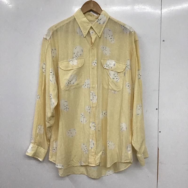 カールヘルム KARLHELMUT シャツ、ブラウス 長袖 長袖シャツ プリントシャツ カラーシャツ M プリント 黄 / イエロー / yellow メンズ USED 古着 中古 10153329