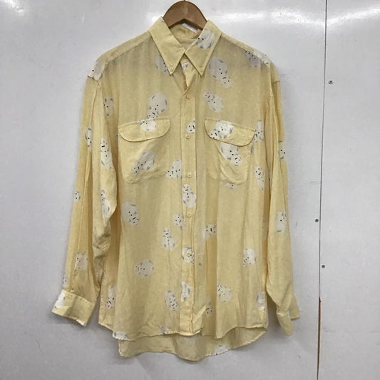 カールヘルム KARLHELMUT シャツ、ブラウス 長袖 長袖シャツ プリントシャツ カラーシャツ M プリント 黄 / イエロー / yellow メンズ USED 古着 中古 10153329
