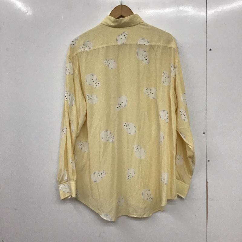 カールヘルム KARLHELMUT シャツ、ブラウス 長袖 長袖シャツ プリントシャツ カラーシャツ M プリント 黄 / イエロー / yellow メンズ USED 古着 中古 10153329