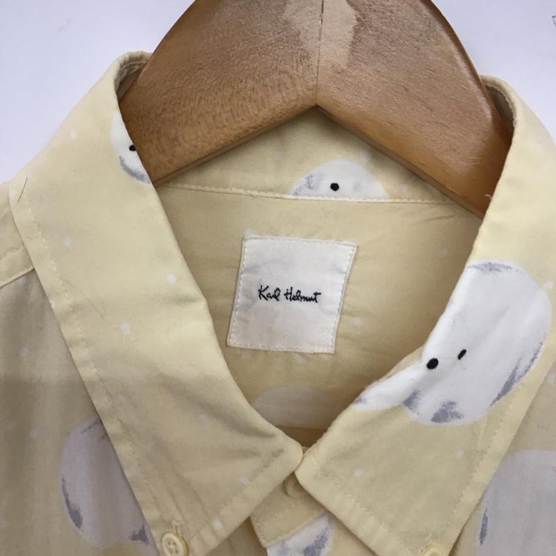 カールヘルム KARLHELMUT シャツ、ブラウス 長袖 長袖シャツ プリントシャツ カラーシャツ M プリント 黄 / イエロー / yellow メンズ USED 古着 中古 10153329