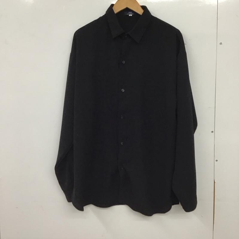 アイテムズ アーバンリサーチ ITEMS URBAN RESEARCH シャツ、ブラウス 長袖 長袖シャツ 無地シャツ カラーシャツ L 無地 黒 / ブラック / black メンズ USED 古着 中古 10153330