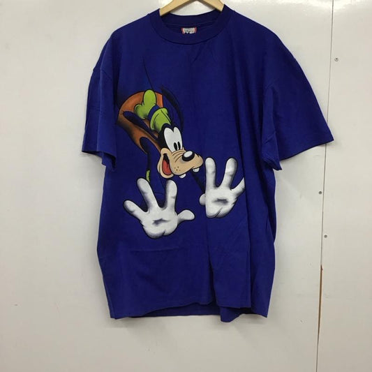 ディズニー Disney Tシャツ 半袖 半袖カットソー プリントTシャツ クルーネックカットソー FREE プリント 青 / ブルー / blue メンズ USED 古着 中古 10153332