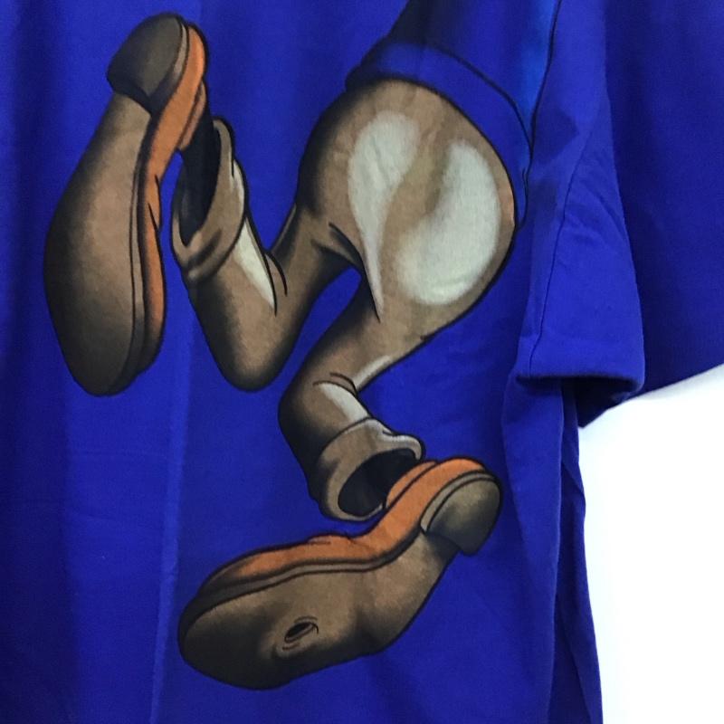 ディズニー Disney Tシャツ 半袖 半袖カットソー プリントTシャツ クルーネックカットソー FREE プリント 青 / ブルー / blue メンズ USED 古着 中古 10153332