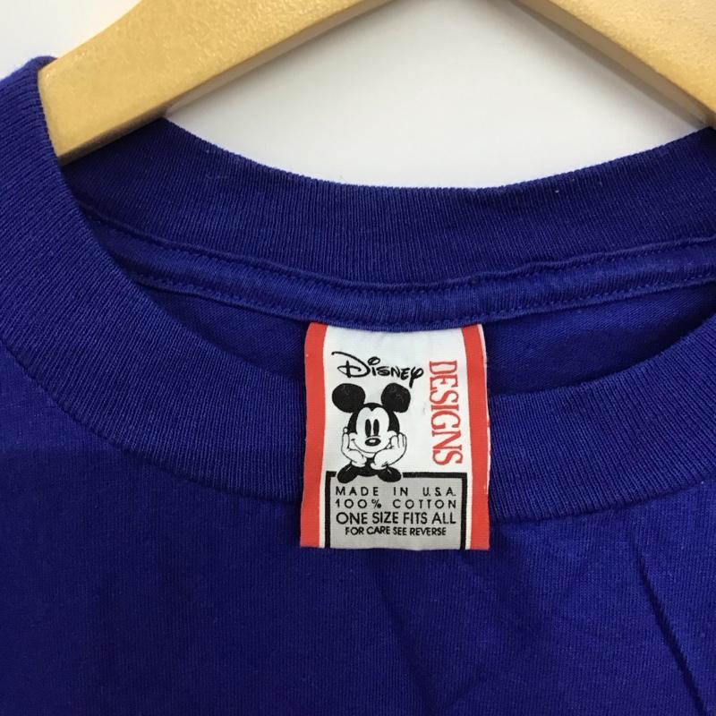 ディズニー Disney Tシャツ 半袖 半袖カットソー プリントTシャツ クルーネックカットソー FREE プリント 青 / ブルー / blue メンズ USED 古着 中古 10153332