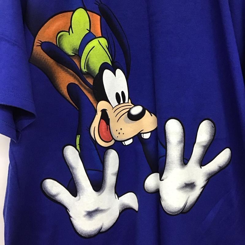 ディズニー Disney Tシャツ 半袖 半袖カットソー プリントTシャツ クルーネックカットソー FREE プリント 青 / ブルー / blue メンズ USED 古着 中古 10153332
