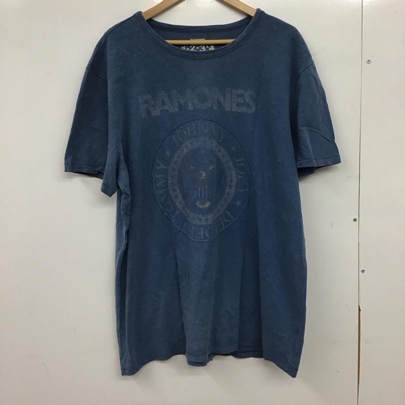 古着 USED Tシャツ 半袖 半袖カットソー プリントTシャツ クルーネックカットソー バンドTシャツ XL ロゴ、文字 青 / ブルー / blue メンズ USED 古着 中古 10153345