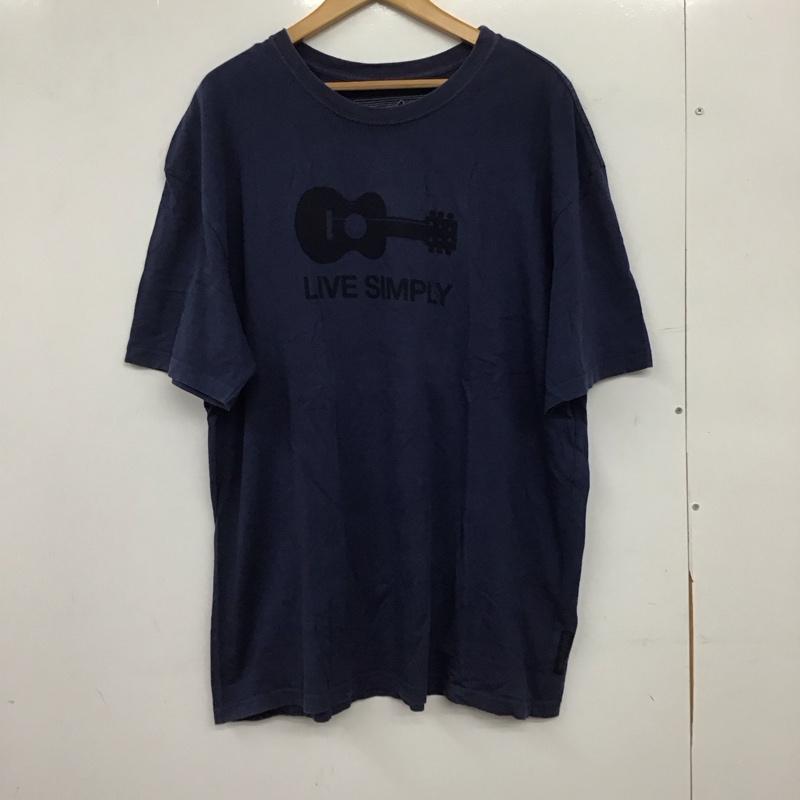 パタゴニア patagonia Tシャツ 半袖 半袖カットソー プリントTシャツ クルーネックカットソー XL プリント 紺 / ネイビー / navy メンズ USED 古着 中古 10153346