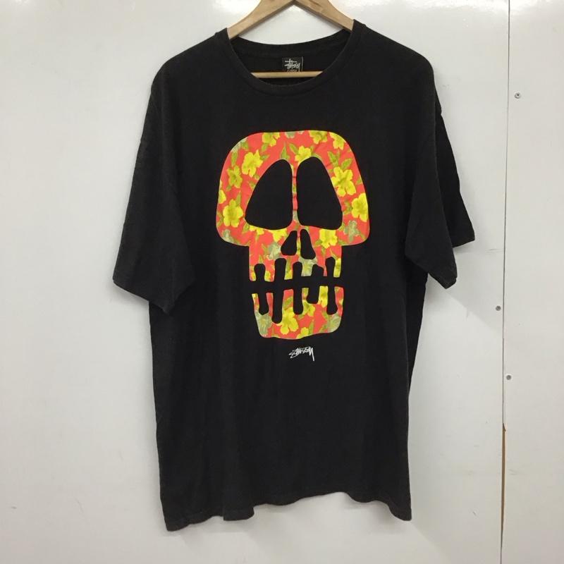 ステューシー STUSSY Tシャツ 半袖 半袖カットソー プリントTシャツ クルーネックカットソー XL プリント ダークグレー / ダークグレー / メンズ USED 古着 中古 10153348