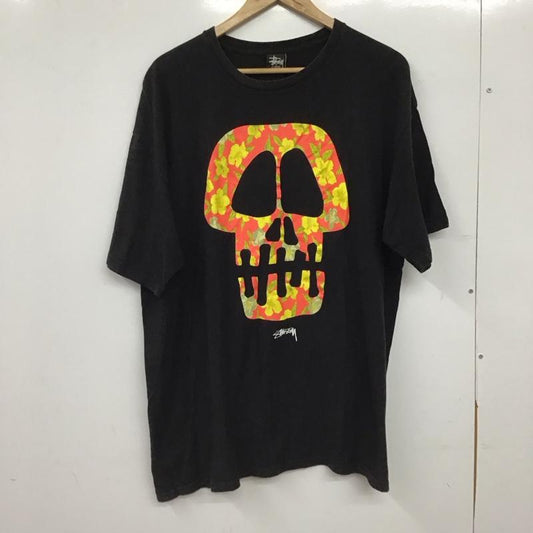 ステューシー STUSSY Tシャツ 半袖 半袖カットソー プリントTシャツ クルーネックカットソー XL プリント ダークグレー / ダークグレー / メンズ USED 古着 中古 10153348