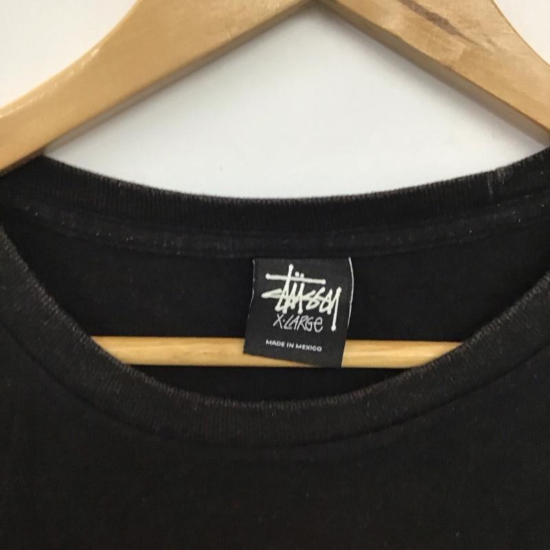 ステューシー STUSSY Tシャツ 半袖 半袖カットソー プリントTシャツ クルーネックカットソー XL プリント ダークグレー / ダークグレー / メンズ USED 古着 中古 10153348