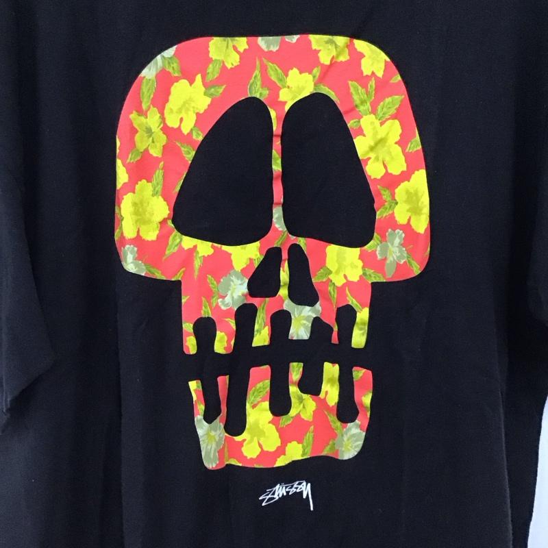 ステューシー STUSSY Tシャツ 半袖 半袖カットソー プリントTシャツ クルーネックカットソー XL プリント ダークグレー / ダークグレー / メンズ USED 古着 中古 10153348