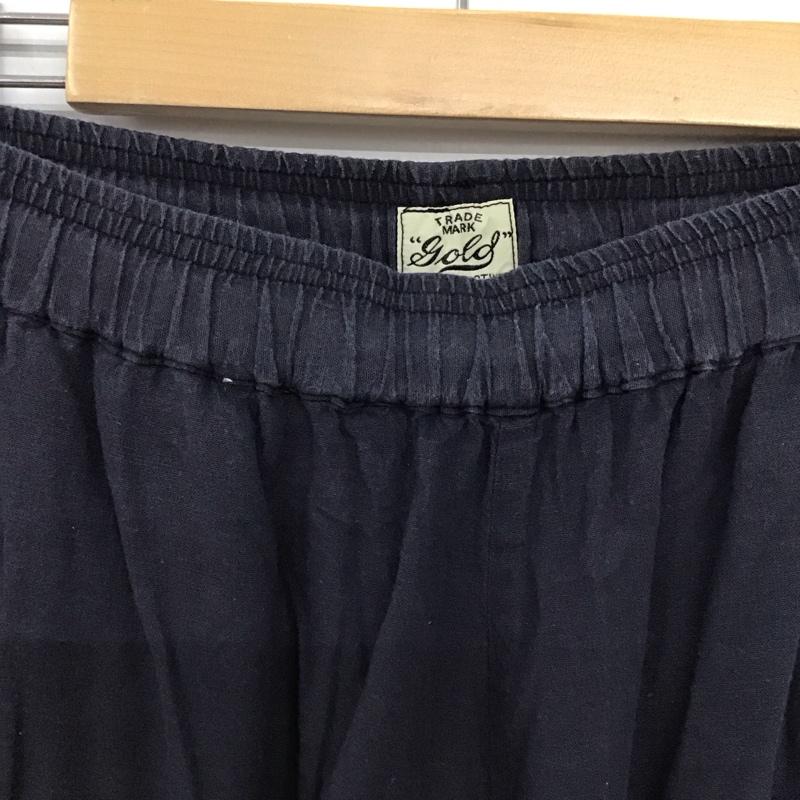 ゴールド GOLD パンツ サルエルパンツ GL42287 VAT DYE CHAMBRAY PIERROT PANTS ピエロパンツ イージーパンツ L 無地 紺 / ネイビー / navy メンズ USED 古着 中古 10153353