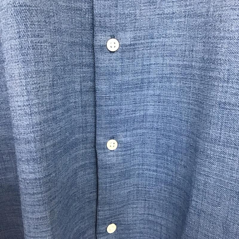 アデイインザライフ ユナイテッドアローズ A day in the life UNITED ARROWS シャツ、ブラウス 長袖 6111-699-0570 リネンライク スラブ ツイル カッタウェイシャツ L 無地 青 / ブルー / blue メンズ USED 古着 中古 10153356