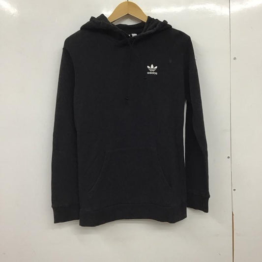 アディダス adidas パーカー 長袖 GE0795 スウェット プルオーバー フーディ トレフォイル S ロゴ、文字 黒 / ブラック / black メンズ USED 古着 中古 10153357