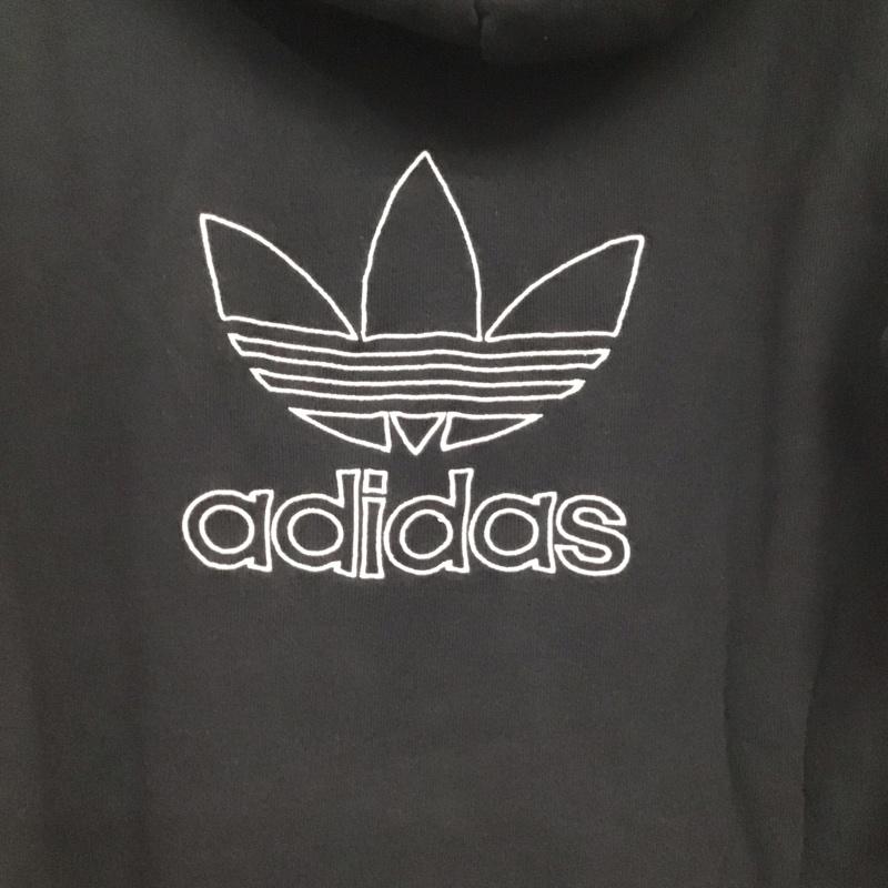 アディダス adidas パーカー 長袖 GE0795 スウェット プルオーバー フーディ トレフォイル S ロゴ、文字 黒 / ブラック / black メンズ USED 古着 中古 10153357