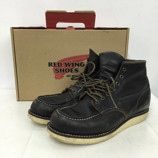 レッドウィング RED WING ブーツ ショートブーツ 8849 6-inch Classic Moc ブラックプレーリー 8.5D 箱有 US：8.5 無地 黒 / ブラック / black メンズ USED 古着 中古 10153362