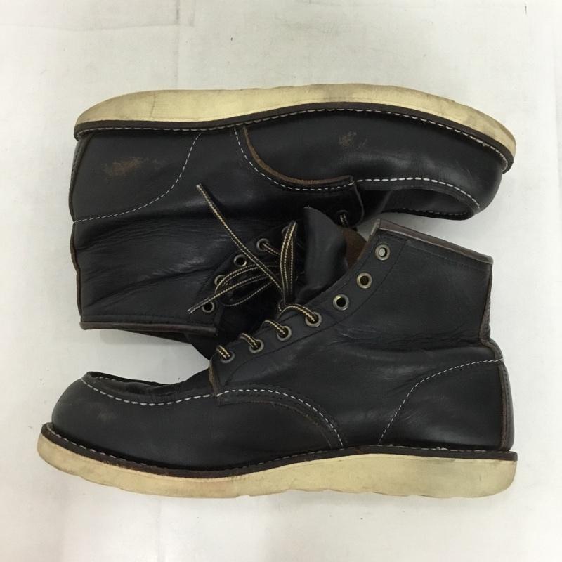 レッドウィング RED WING ブーツ ショートブーツ 8849 6-inch Classic Moc ブラックプレーリー 8.5D 箱有 US：8.5 無地 黒 / ブラック / black メンズ USED 古着 中古 10153362