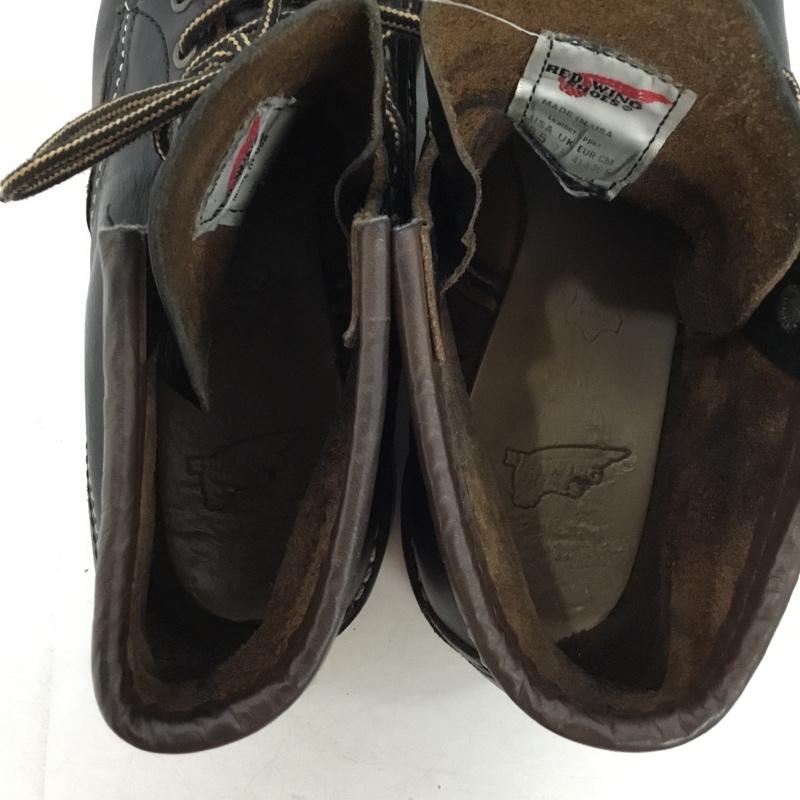レッドウィング RED WING ブーツ ショートブーツ 8849 6-inch Classic Moc ブラックプレーリー 8.5D 箱有 US：8.5 無地 黒 / ブラック / black メンズ USED 古着 中古 10153362