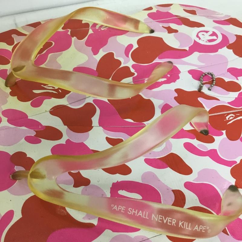 アベイシングエイプ A BATHING APE サンダル サンダル ABC CAMO ビーチサンダル 総柄 マルチカラー / マルチカラー / multicolor メンズ USED 古着 中古 10153364