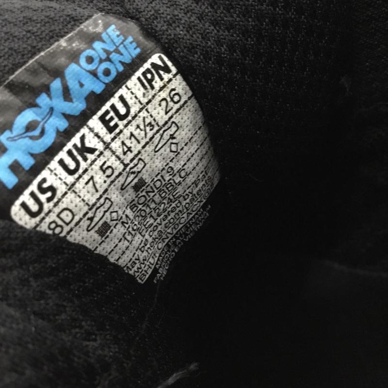 ホカ HOKA スニーカー スニーカー 1162011BBLC BONDI 9 26cm 26.0cm ロゴ、文字 黒 / ブラック / black メンズ USED 古着 中古 10153366