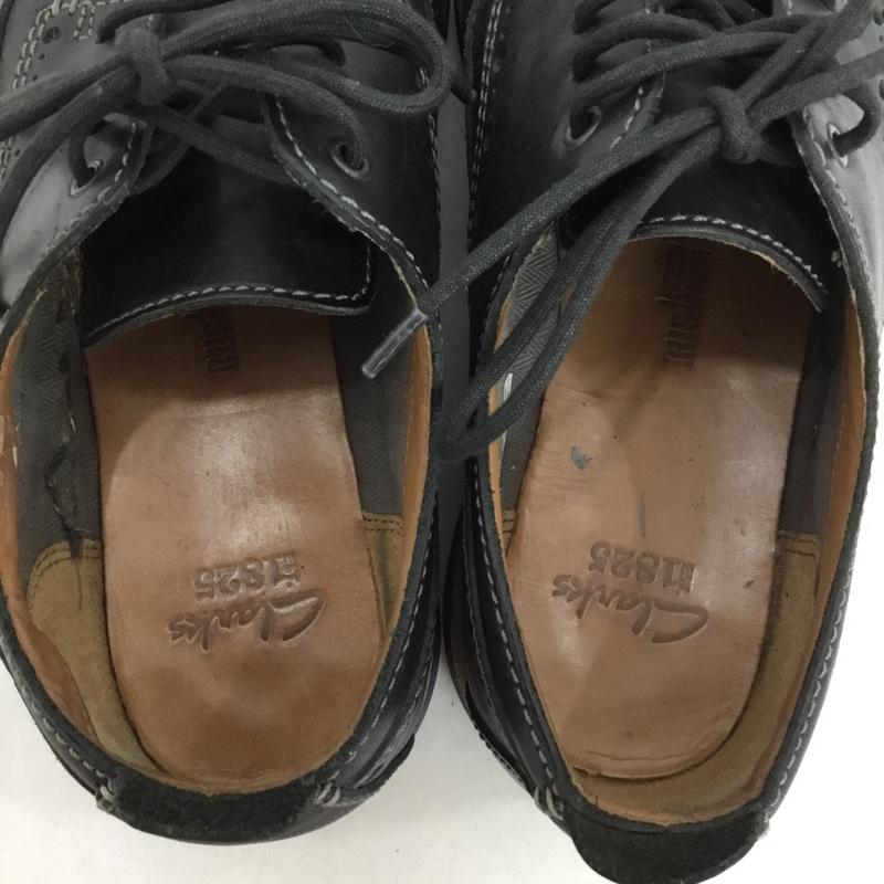 クラークス Clarks 革靴 革靴 26119311 ウィングチップ UK7 US：8 無地 黒 / ブラック / black メンズ USED 古着 中古 10153367