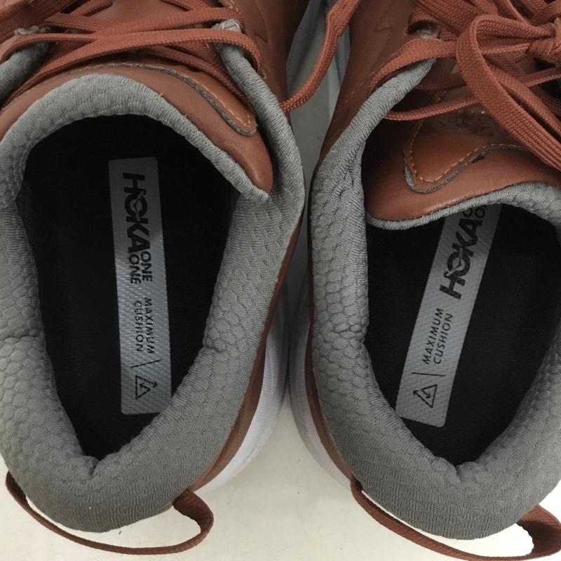 ホカオネオネ HOKA ONEONE スニーカー スニーカー 1110520 BBNW ランニングシューズ BONDI SR 26cm 26.0cm ロゴ、文字 茶 / ブラウン / brown メンズ USED 古着 中古 10153368